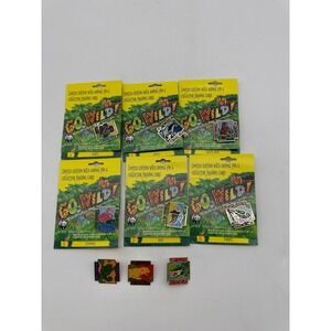 Shopko Go Wild Limited Edition Wild Animal Pin‎ & Collector Trading Cards - 6 pc